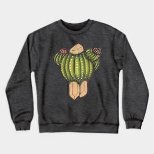 Cactus with crystal roots 1 Crewneck Sweatshirt